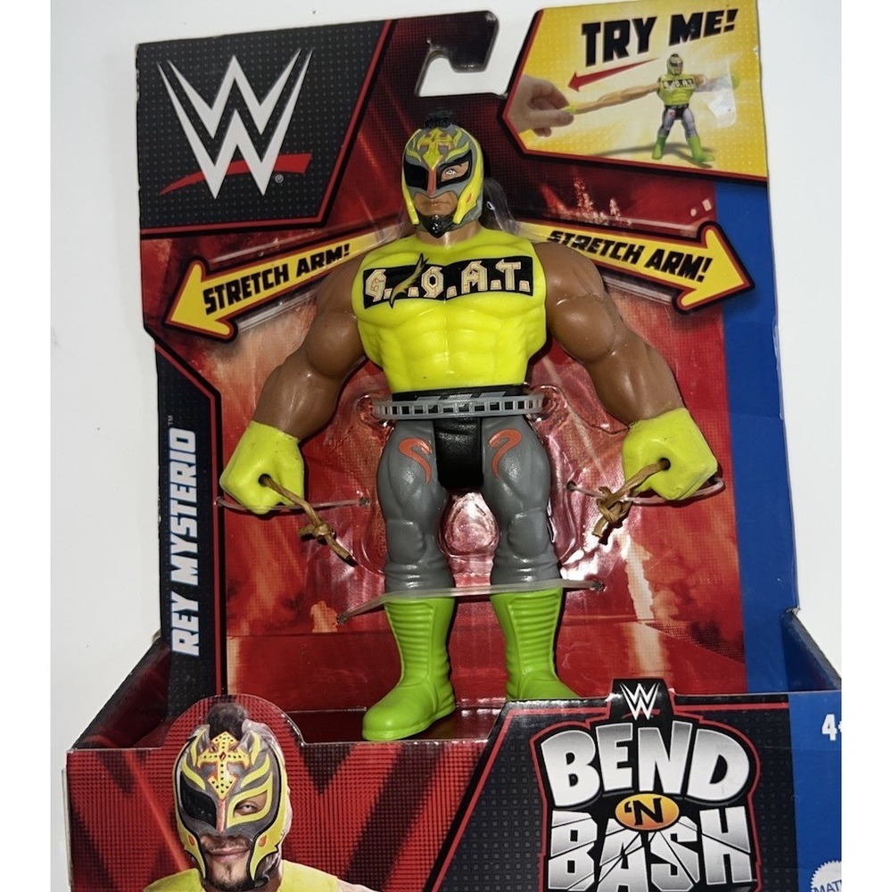 (5b/14)2022 Mattel - WWE Bend 'N Bash Action Figure: REY MYSTERIO